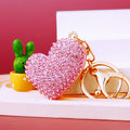 Offset Crystal Heart Keychains with Fortune Cords and Loose Loops view 6