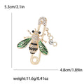 Bee Safety Pin Brooch Enamel Wings Honeycomb Charm Pin view 5