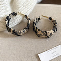 Printed Fabric Hoop Earrings in Four Patterns Statement Jewelry view 6