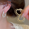 Open Star and Heart Stud Earrings in Four Styles Decorative Jewelry Accessory view 2
