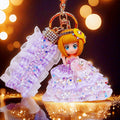 Crystal Star Plaid Dress Doll Keychains in Seven Colors plus Assorted view 3
