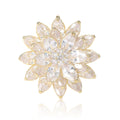 Multi Layer Lotus Brooch Marquise Zircon Flower Accent Pin view 5