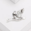 Flying Bird Brooch A Textured Flying Bird Silhouette In An Antiqued Metal Finish view 4