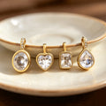 Gold Tone Chain And Five Detachable Geometric Pendant Components view 1