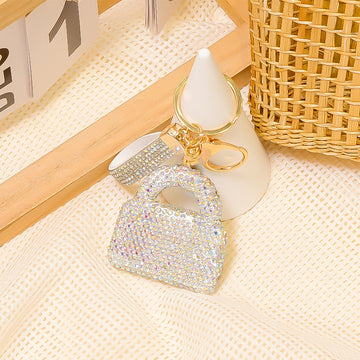 Rhinestone Mini Handbag Keychain AB Crystal Bag Charm