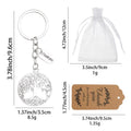 Silver Tree of Life Keychain Heart Cutouts Thank You Tag view 2