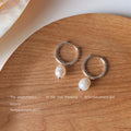 Pearl Drop Stud And Hoop Earrings Gold Silver Seven Styles view 10