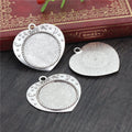 Love Moon Round Pendant Bezel Blank for Cabochon Craft view 4