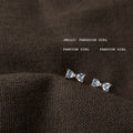 Gold-Tone Mini Clear CZ Bow Stud Earrings Tiny Bows view 1