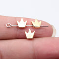 Minimal Crown Small-Hole Metal Bead in Three Finishes view 5