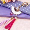 Enamel Folding Fan Keychains in Five Colors with Double Tassels view 10