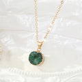 Gold and Silver Tone Druzy Style Pendant Necklaces in Eight Designs view 8