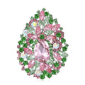 Pink and Green Crystal Statement Brooch Collection view 5