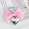 Pink Dot Heart Bow