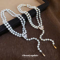 Pearl Strand Necklace with Crystal Butterfly Accent view 4