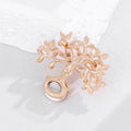 Money Tree Crystal Pearl Look Four Designs Metal Brooch Pin view 4