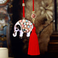 Mixed Multicolor and Full Crystal Elephant Car Hangers in Five Pictured Styles view 6