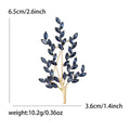 Crystal Branch Brooch in Navy Blue and Aqua Jacket and Scarf Accessory view 6