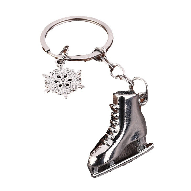 Ski Skate and Snowboard Zinc Alloy Keychain Gift