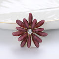 Glitter Daisy Flower Brooch Rhinestone Center Six Colors view 6