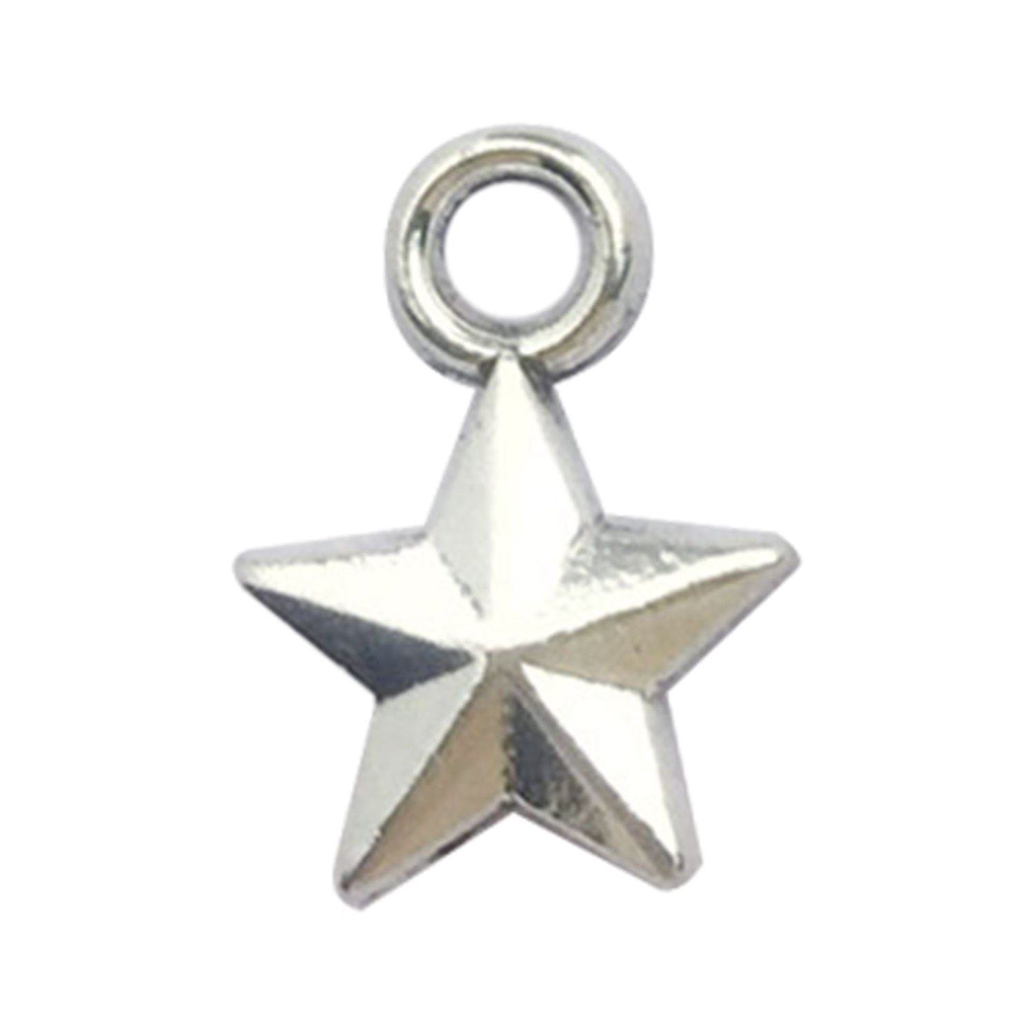 Vintage Zinc Alloy Star Pentagram Shooting Star Moon Hollow Charm Pendant for DIY Jewelry