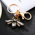 Faceted Gem Bee Keychains in Royal Blue Champagne and Dark Gray view 3