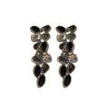 Black Crystal Teardrop Necklace And Matching Drop Earrings view 5
