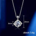 Silver Windmill Swirl Pave Clear Round Pendant Necklace view 4