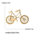 Metal Outline Bicycle Brooch in Gold and Silver for Jackets and Scarves view 6