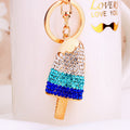 Gradient Crystal Popsicle Keychains in Multicolor Blue Green and Fuchsia view 6