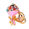 Pearl and Crystal Bouquet Keychains in Six Pictured Color Options view 5