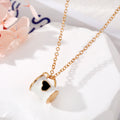 Gold Tone Enamel Cup and Heart Pendant Necklaces in Seven Colors view 10