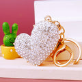 Offset Crystal Heart Keychains with Fortune Cords and Loose Loops view 12