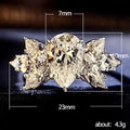 Silver Pear Clear CZ Marquise Cluster Side Ring Metal view 5