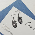 Gothic Heart Wing Alloy Drop Earrings 5 Dark Styles view 7