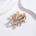 Yellow Gold Tone Zodiac Animal Enamel Four Designs Metal Brooch Pin view 3