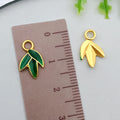Matte Gold-Tone Bamboo Metal Charms with 6 Listed Options view 7