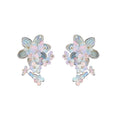 Acrylic Pastel Flower Necklace and Cluster Drop Earrings view 5