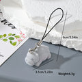 Flocked Resin Animal Phone Strap Charms 16 Color Styles view 8
