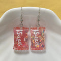 Resin Candy Packet Sweet Glitter Drop Earrings 7 Colors view 8