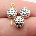 9.6x9.6x6.7mm 2g Multicolor Zinc Alloy Flower Pattern Spacer Double Sided Beads for Bracelet Necklace DIY Jewelry Making