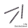 Graduated Ball Bar Metal Connector in Antique Silver Tone view 3