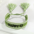 Woven Word Friendship Bracelets with Tassels in Thirteen Designs view 8