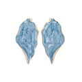 Textured Leaf Statement Stud Earrings Fashion Jewelry view 5