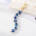 Gold Tone Colorful Evil Eye Bead Clip Keychains in Seven Colors view 7