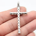 60x32mm 9.2g Multicolor Zinc Alloy Scale Texture Cross Charm Pendant for DIY Necklace Jewelry Making