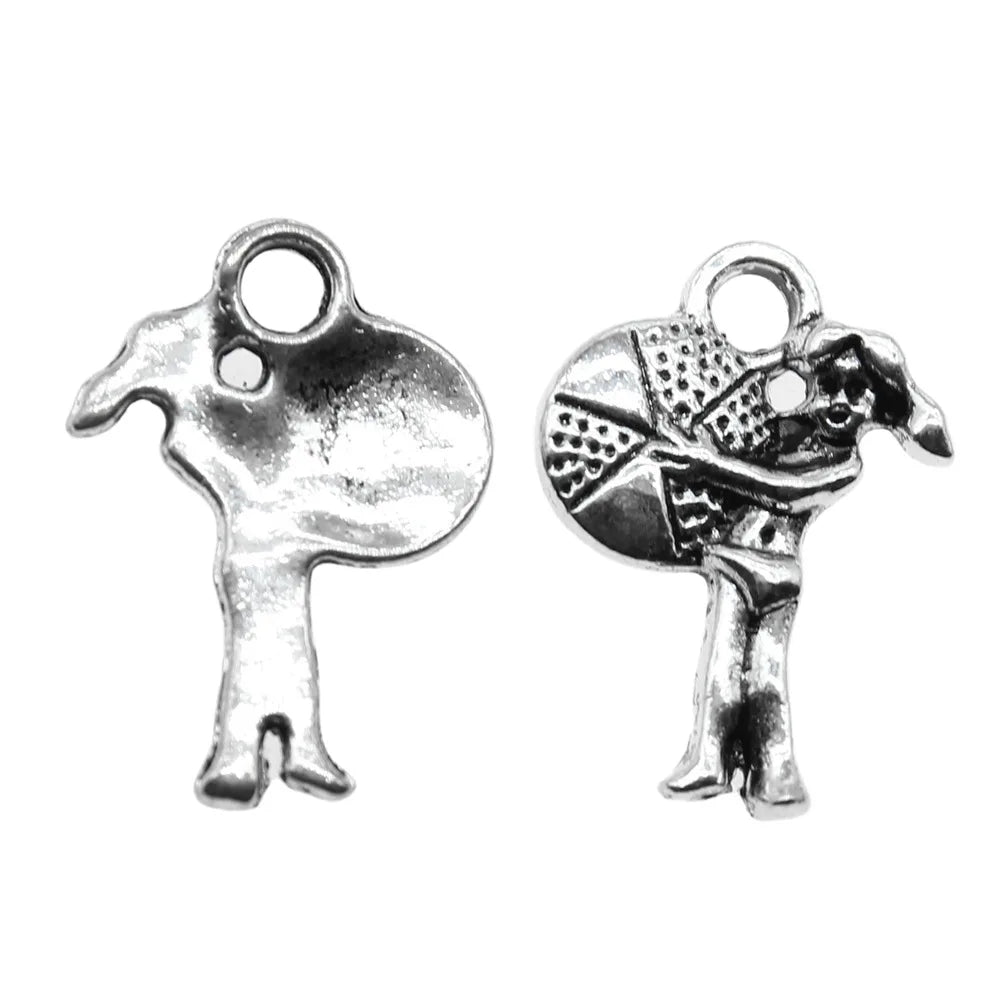 20x14mm 1.3g Antique Silver Zinc Alloy Beach Girl Charm Pendant for DIY Necklace Bracelet Jewelry