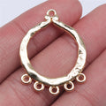 25x33mm 2.5g KC Gold Zinc Alloy Earring Connector Charm for DIY Earrings Necklace Jewelry