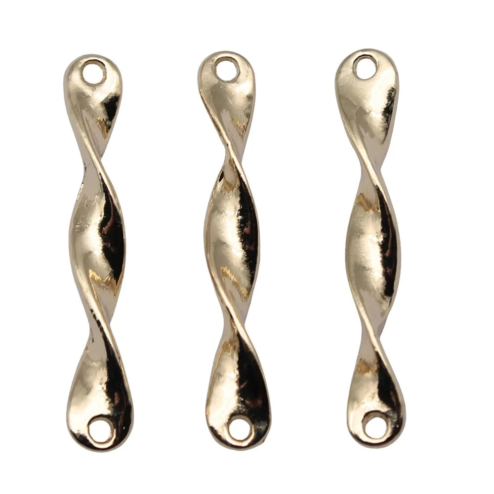 5x37mm 1.8g KC Gold Plated Zinc Alloy Geometric Connector Charm for DIY Necklace Jewelry Making