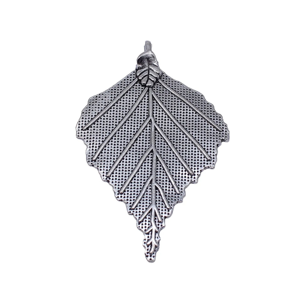 70x44mm 12.9g Antique Silver Zinc Alloy Large Tree Leaf Charm Pendant for DIY Necklace Jewelry Making